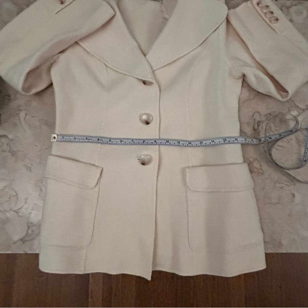Talbots Wool Blazer Cream Size 10 - Picture 9 of 11
